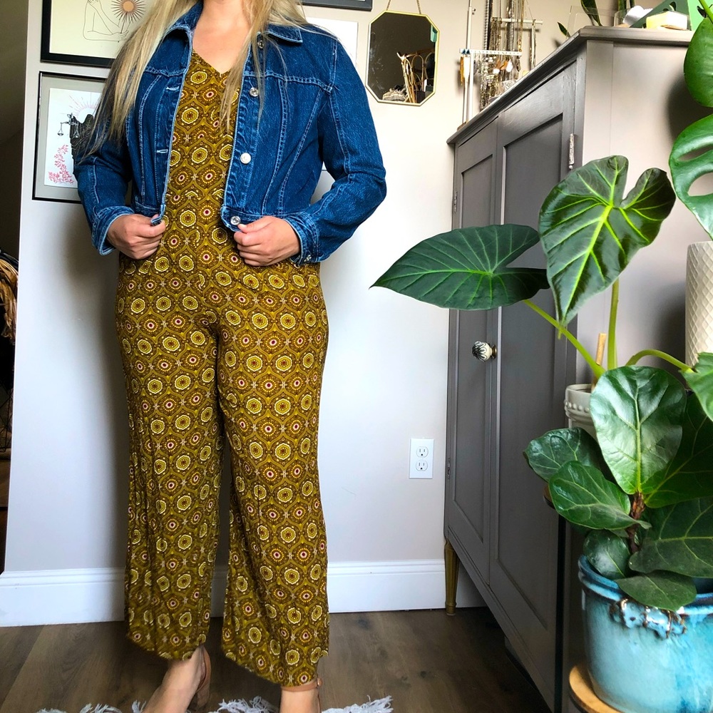 Dharma Green Patterned Romper